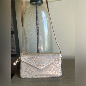 Lodis Cheetah Leopard Print Convertible Crossbody Bag Wristlet Wallet